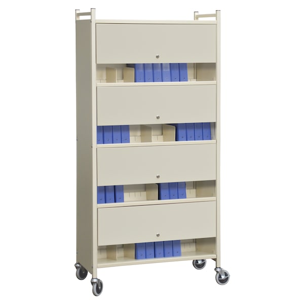 Omnimed Hippa Compliant Versa Chart Rack In Beige (60 Chart Capacity) (70"H x 282140-BG - main